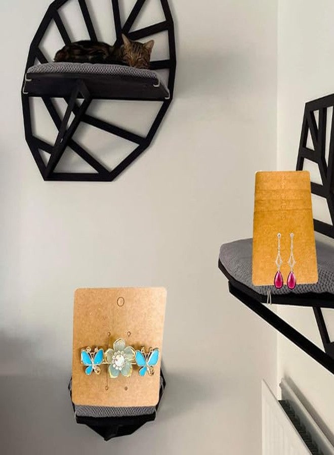 Zenomia Earrings Packaging Card, Decorative Handmade Jewelry Packaging Material, Jewelry Display Tag Hair Accessories Display Cards, 2.75 x 2.75 inch, 350 GSM Kraft, Pack of 50 - Image 4